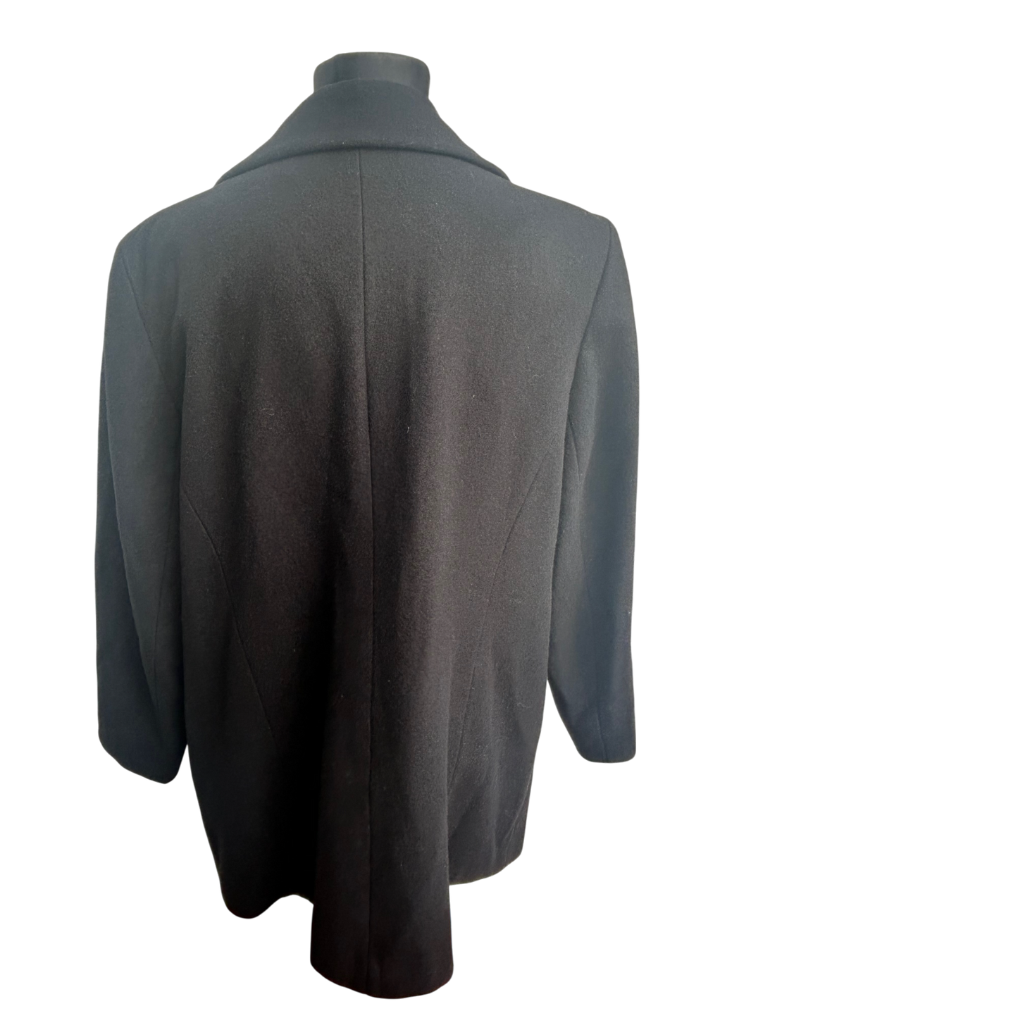 Mantel Herren Wollmantel Gr 52 Schwarz Doppelreiher Warm Klassisch Elegant Winter