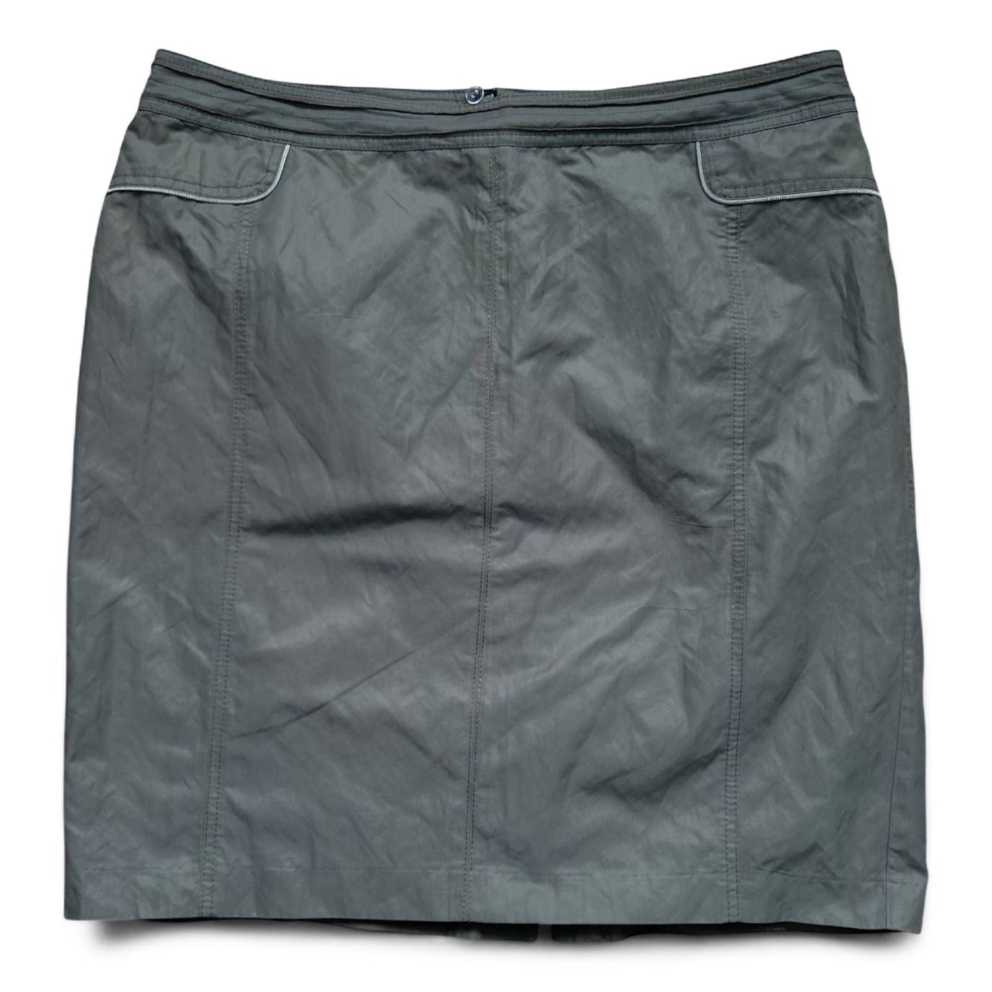 Bonita Damen Rock Khaki Gr 44 – Baumwollmix mit Glanzfaden – Made for Summer