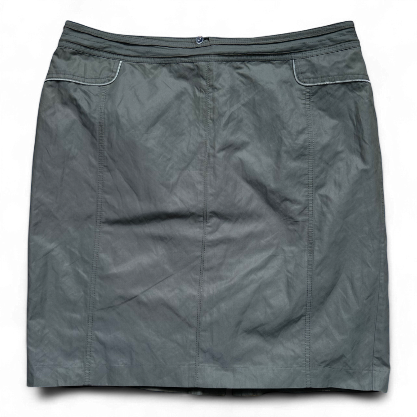 Bonita Damen Rock Khaki Gr 44 – Baumwollmix mit Glanzfaden – Made for Summer