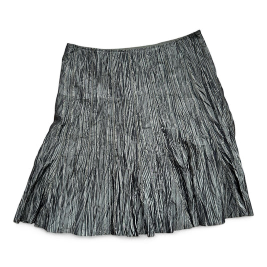 Taifun Rock Damen Gold Gr 44 Gefüttert Faltenrock Glanz Crinkle Elegant