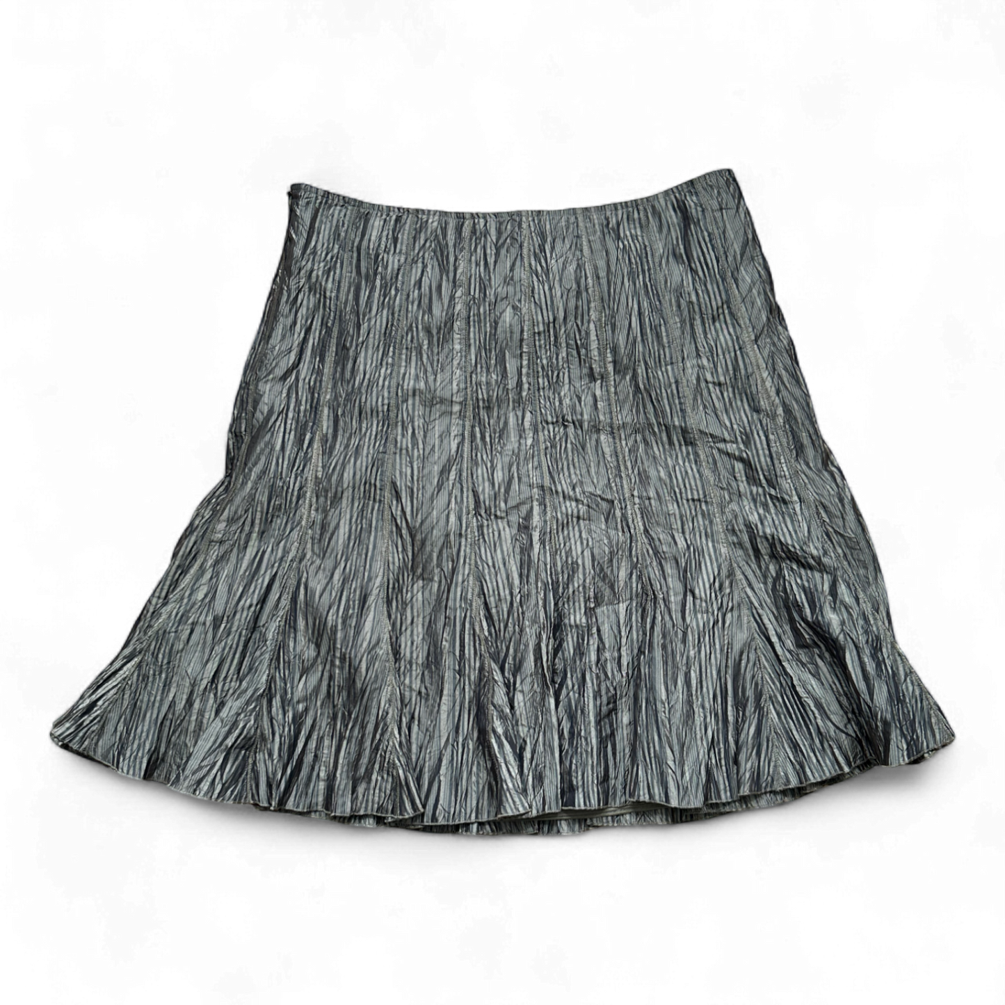 Taifun Rock Damen Gold Gr 44 Gefüttert Faltenrock Glanz Crinkle Elegant