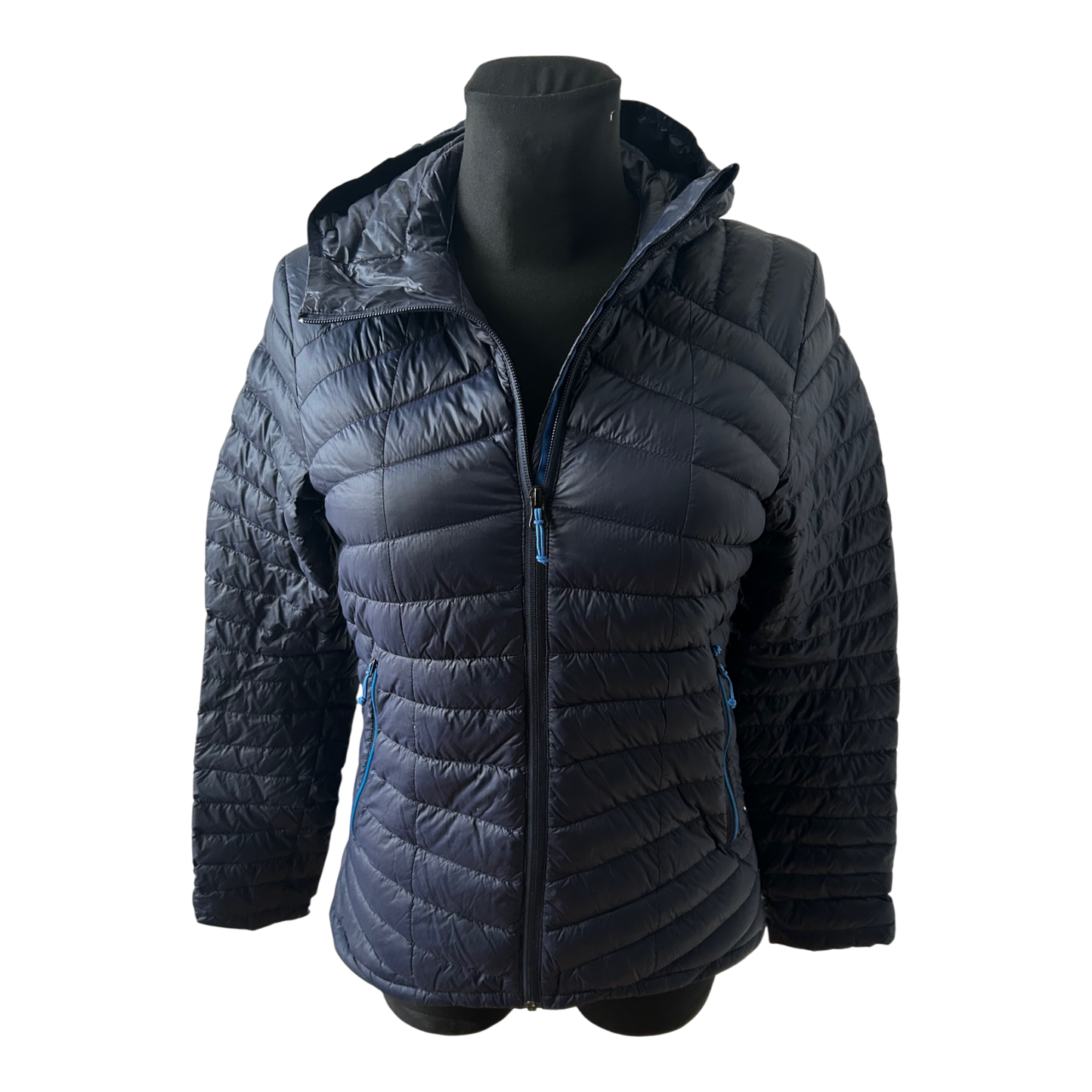 Decathlon Damen Daunenjacke Gr S Navy Leicht Packbar Warm Daune Winter Sport