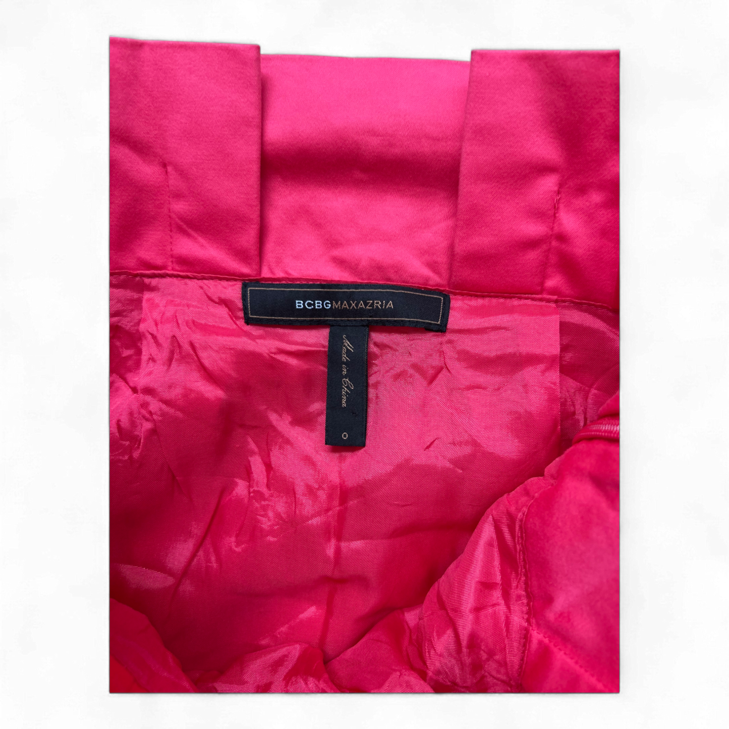 BCBGMAXAZRIA Damen Rock Pink Gr 36 Baumwollmix Designer Falten Kurz Elegant