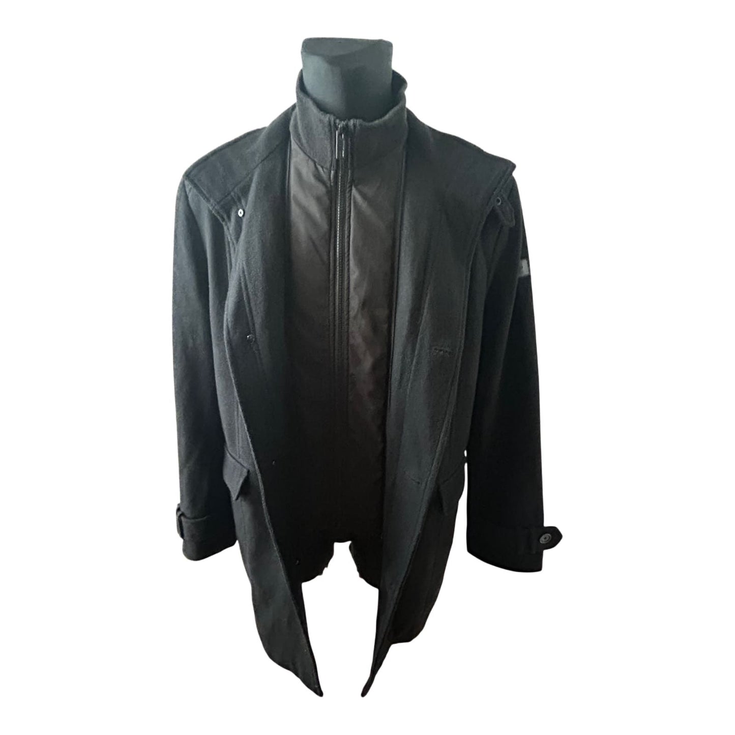 Angelo Litrico Mantel Herren Gr 54 Wolle Schwarz Winter Warm Klassisch Elegant