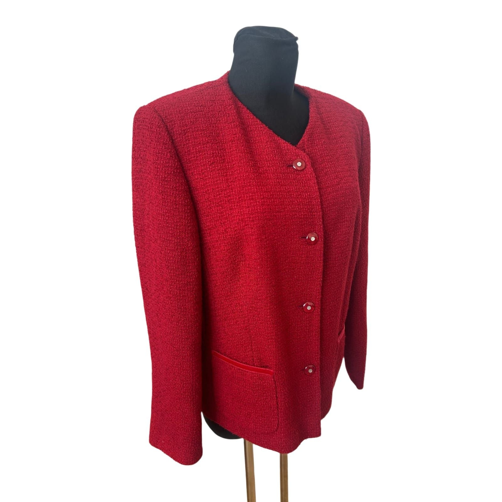 Bexleys Damen Blazer Rot Gr 21 42 Kurzgröße Business Elegant Klassisch