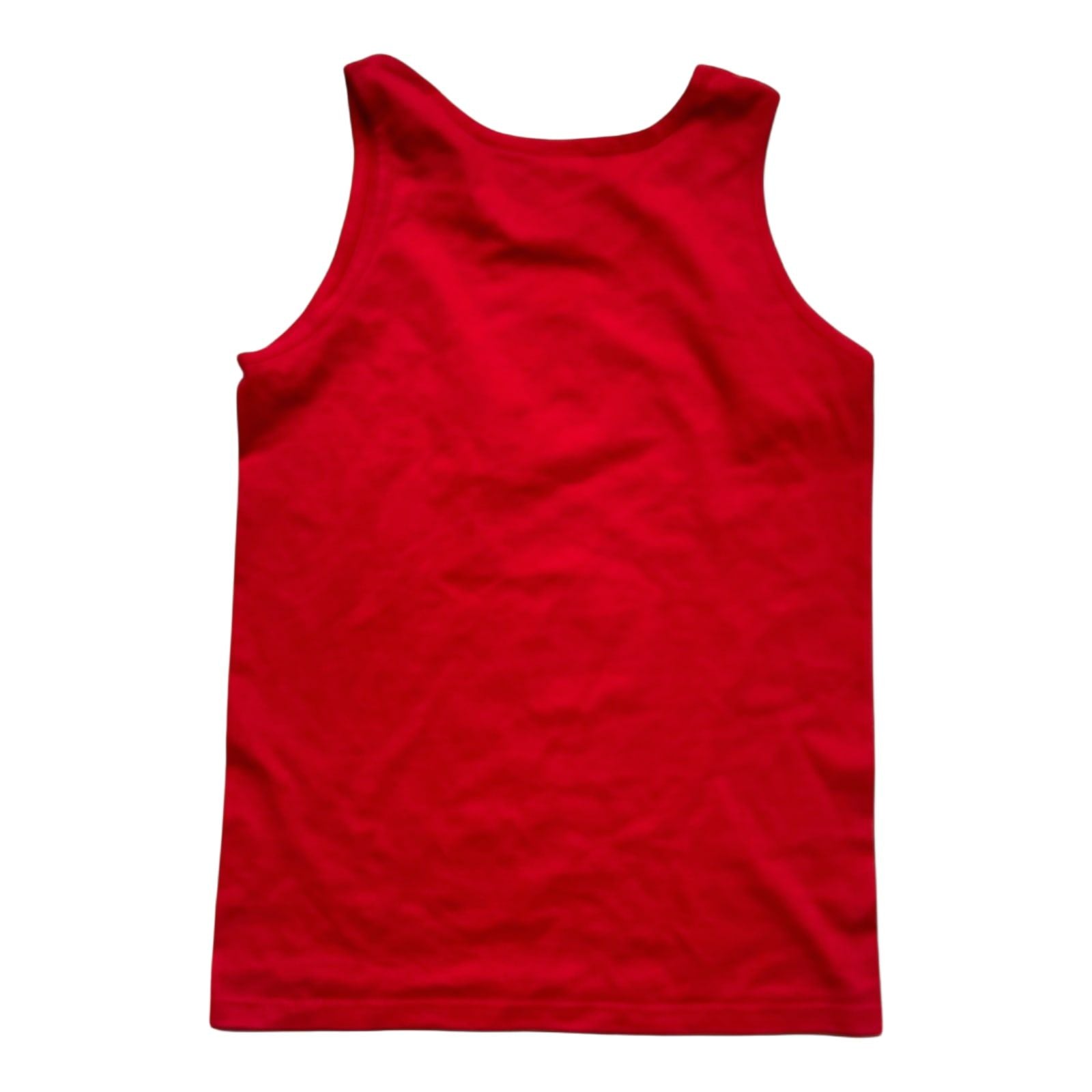 Fruit of the Loom Damen Top S Rot Tanktop Nazar Auge Print Baumwolle Sommer