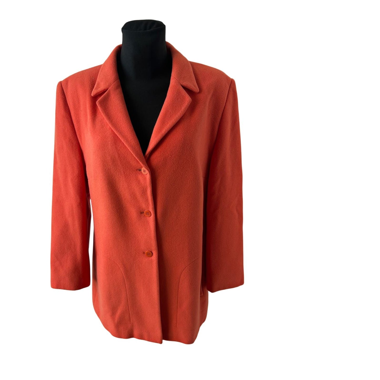 Gerry Weber Damen Jacke Gr 44 Orange Schurwolle Elegant Klassiker Blazer Stil