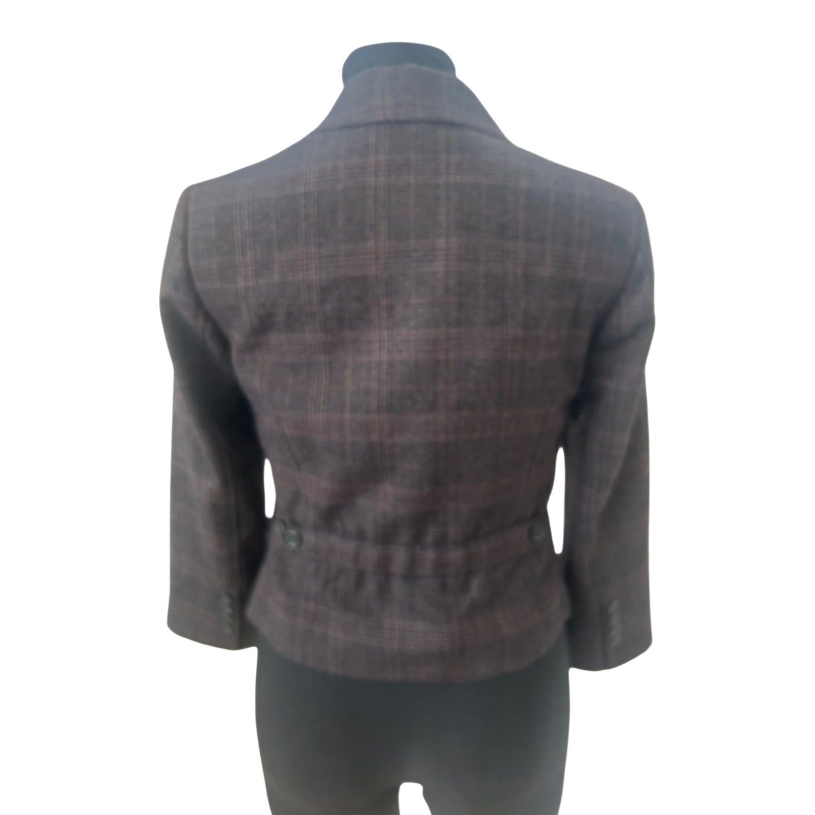 Joop Blazer Damen Gr 36 Braun Kariert Wolle Elegant Klassisch Chic