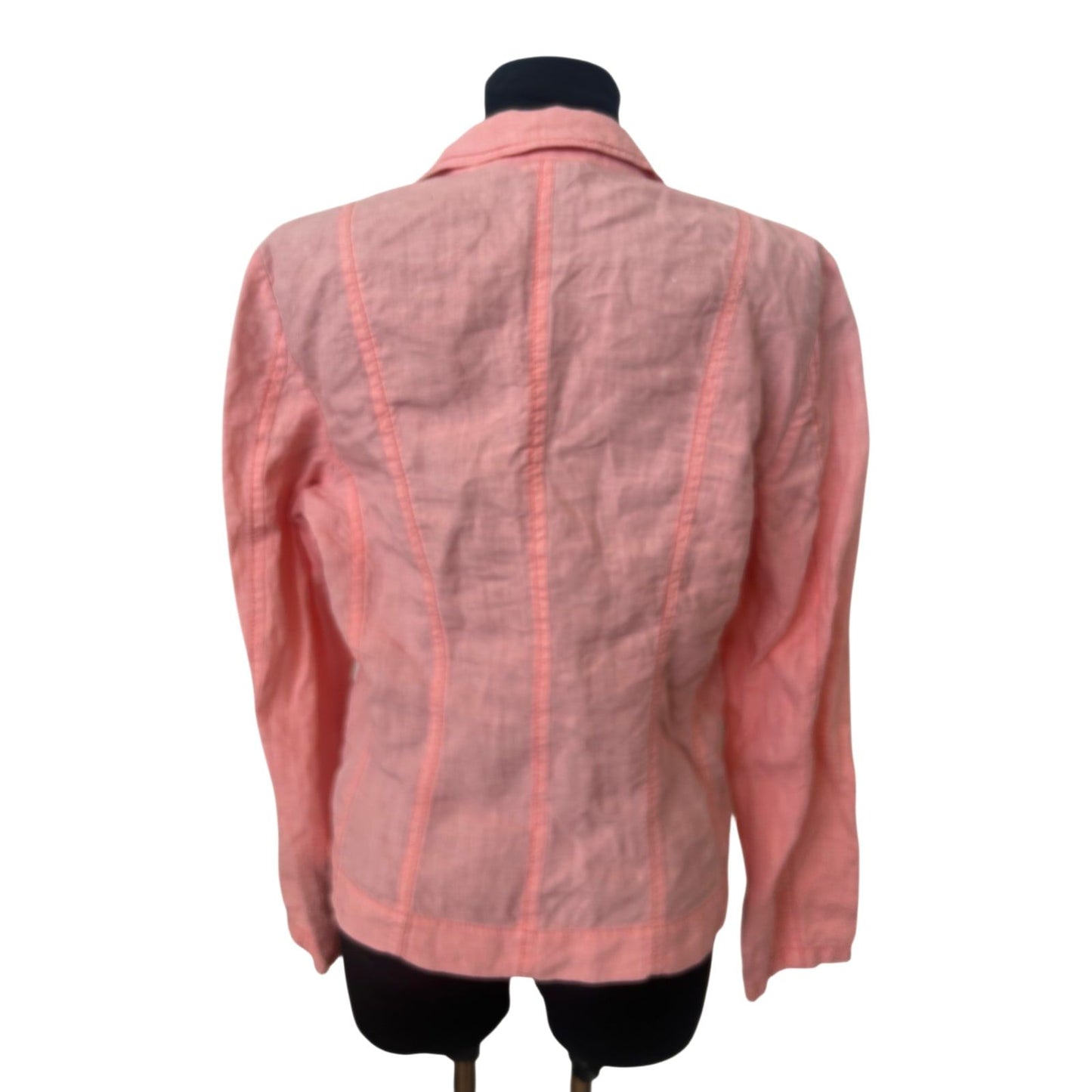 Marc Cain Leinenblazer Damen Rosa Sommerblazer tailliert Gr 42 Elegant