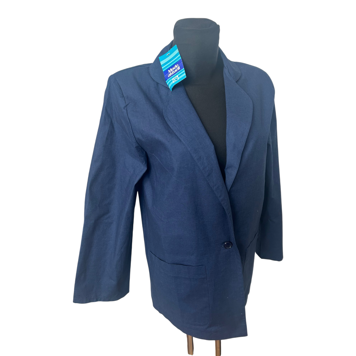 Quelle Blazer Damen Gr 38 Dunkelblau Baumwolle Elegant Leicht Klassisch
