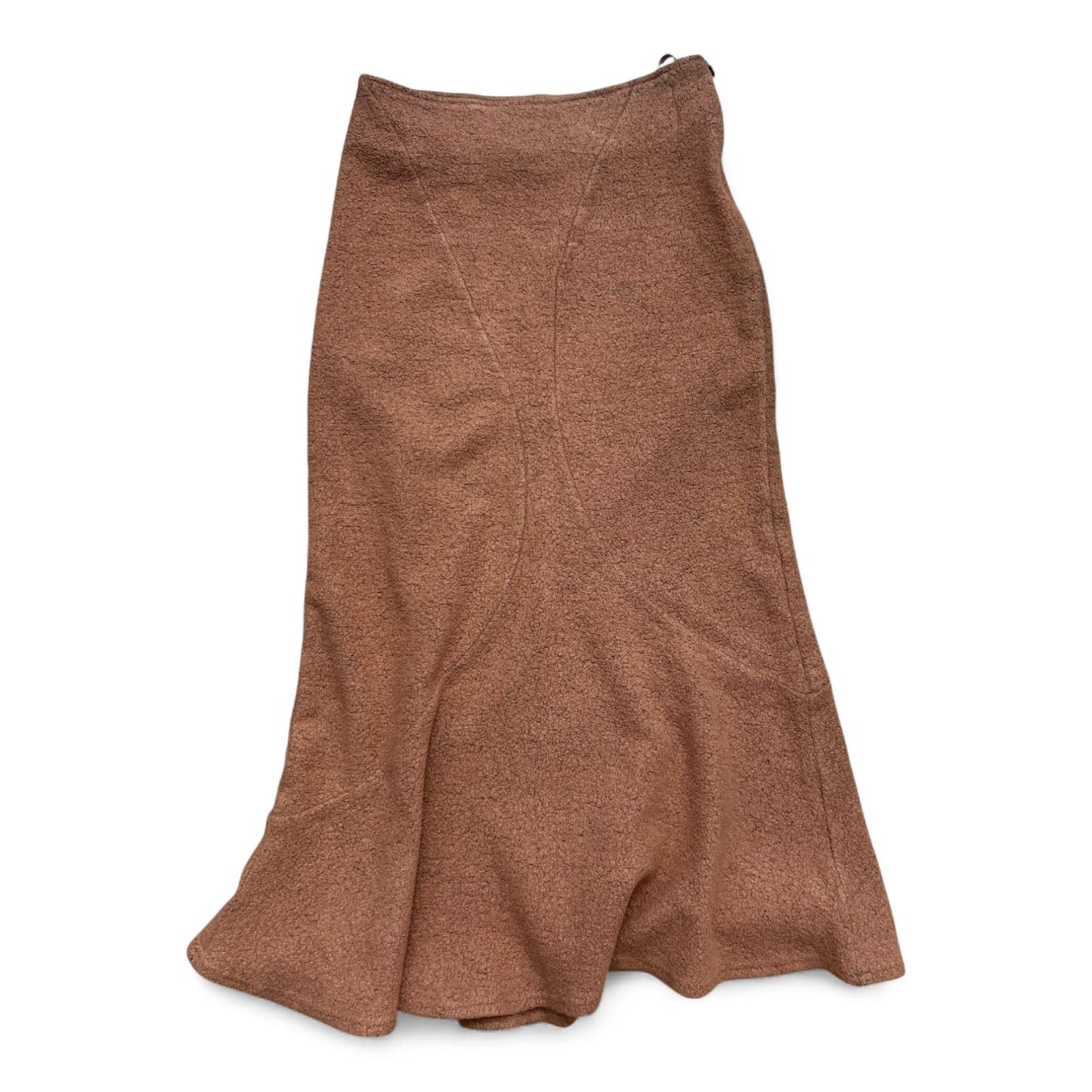 Walter Krines Rock Leicht Ausgestellt Braun Stretch Gr 34 Etikett 36 Mittellang