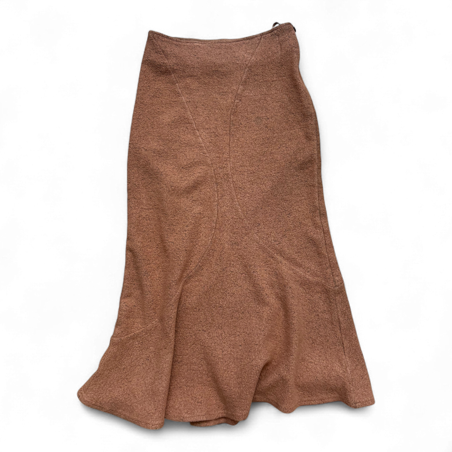 Walter Krines Rock Leicht Ausgestellt Braun Stretch Gr 34 Etikett 36 Mittellang