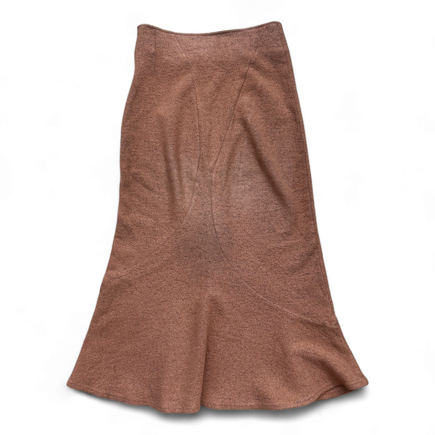 Walter Krines Rock Leicht Ausgestellt Braun Stretch Gr 34 Etikett 36 Mittellang