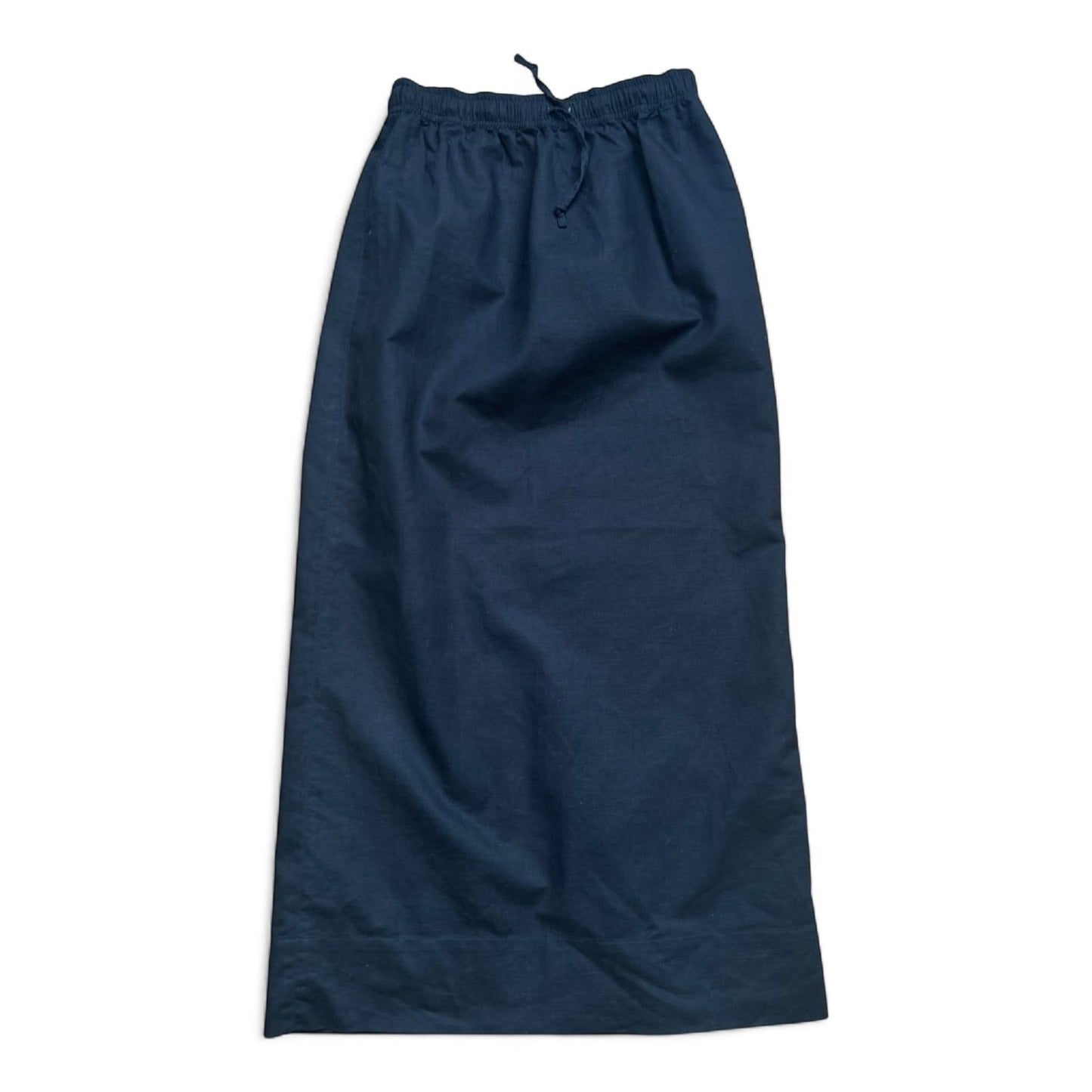 M&S Mode Rock Gr 36 Leinen Baumwolle Schwarz Lang 90 cm Schlitz