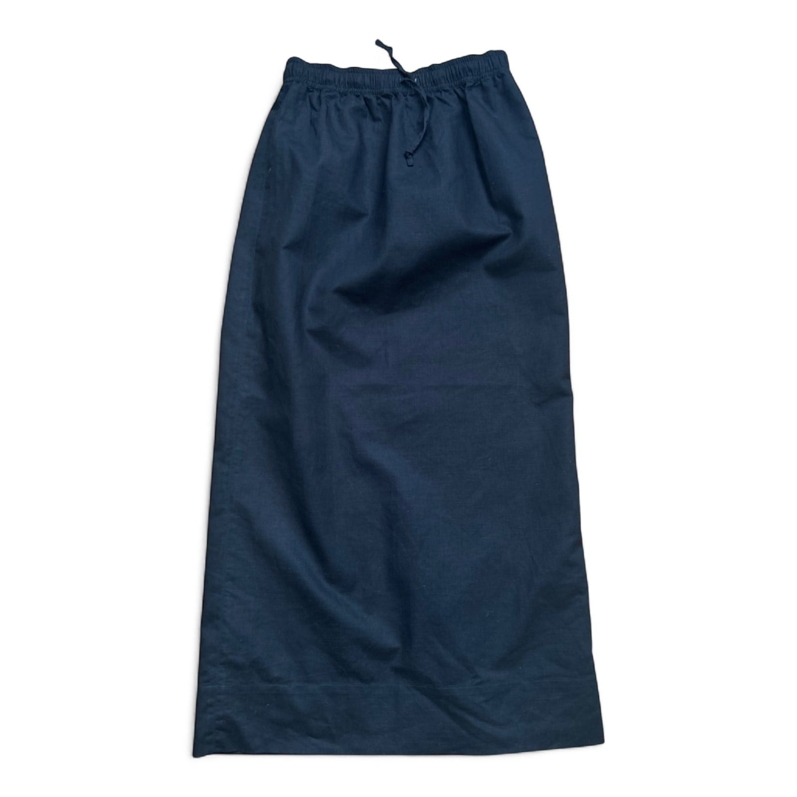 M&S Mode Rock Gr 36 Leinen Baumwolle Schwarz Lang 90 cm Schlitz