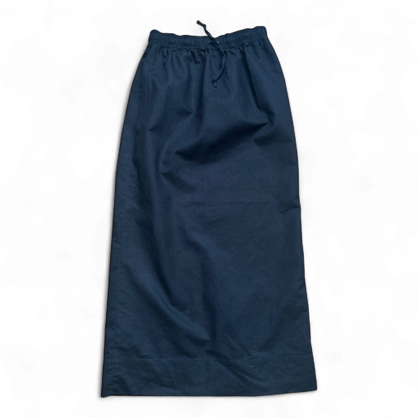 M&S Mode Rock Gr 36 Leinen Baumwolle Schwarz Lang 90 cm Schlitz