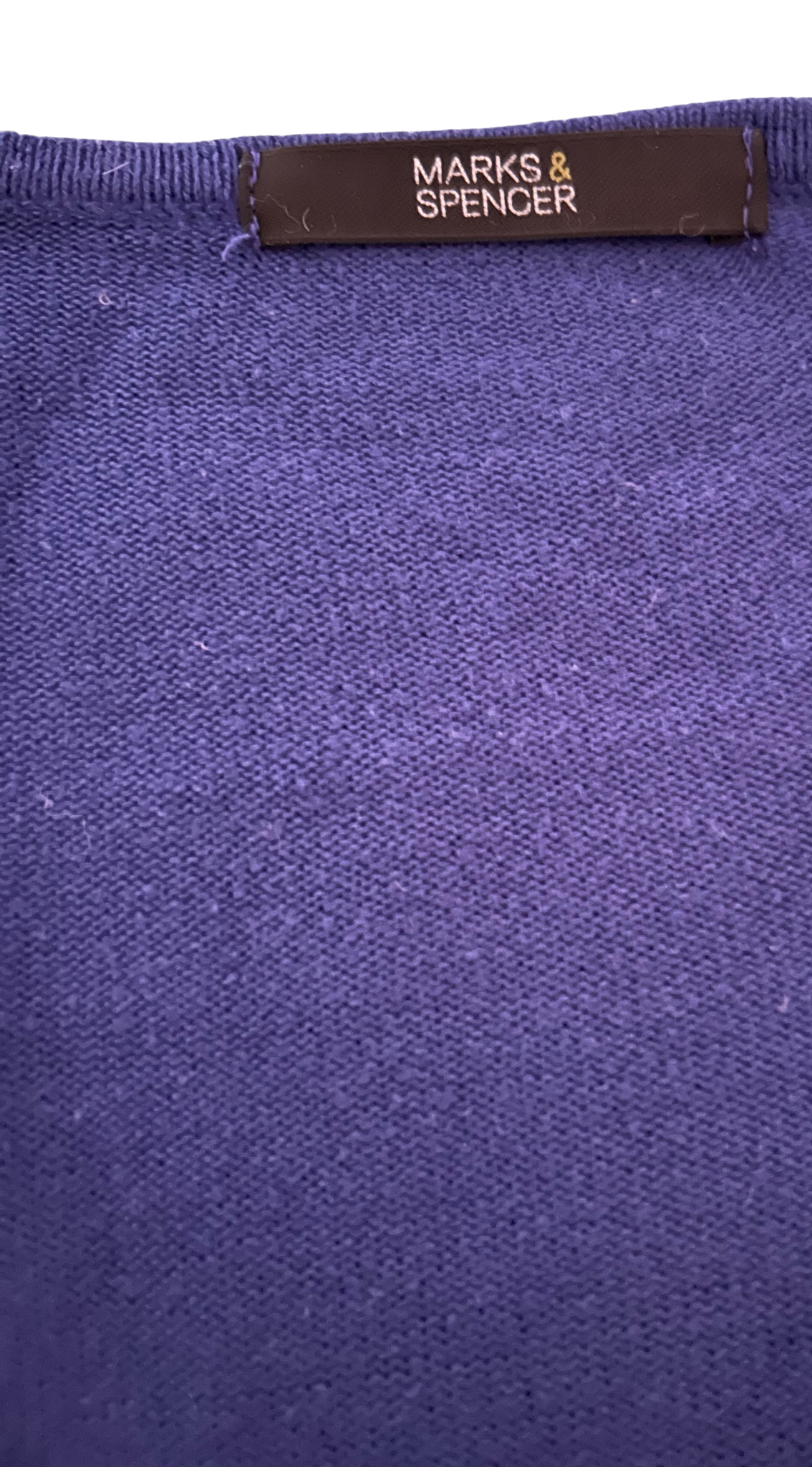 Marks Spencer Pullover Damen Gr 40 Blau V Ausschnitt Feinstrick Klassik Basiclook