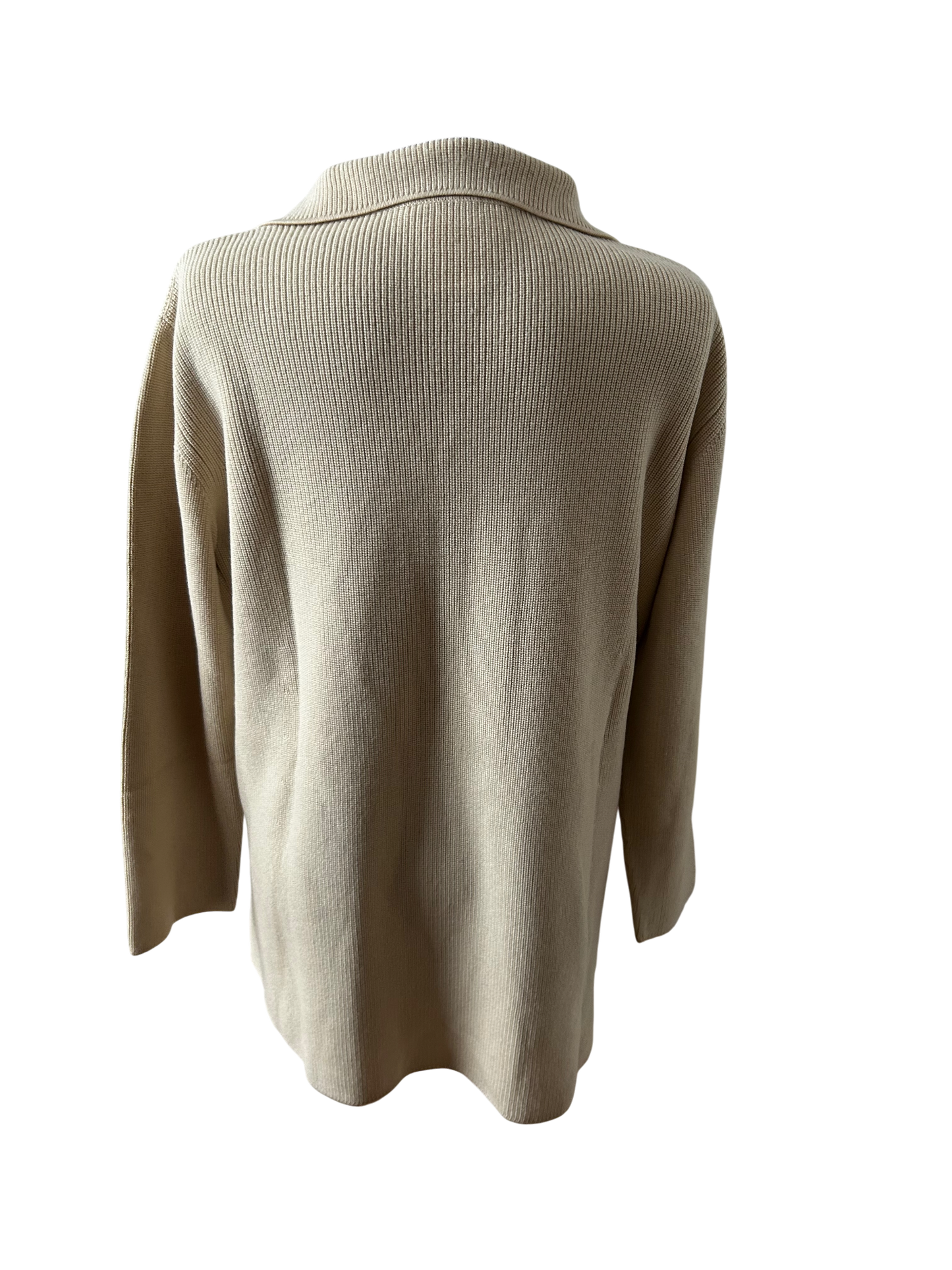 Escada Pullover Damen Feinstrick Merino Schurwolle Gr 44 Beige Elegant