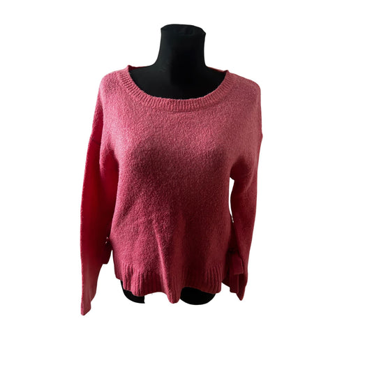 H&M Pullover Damen XS Pink Rundhals Langarm Strick Sweater weich warm Alpaka Mix
