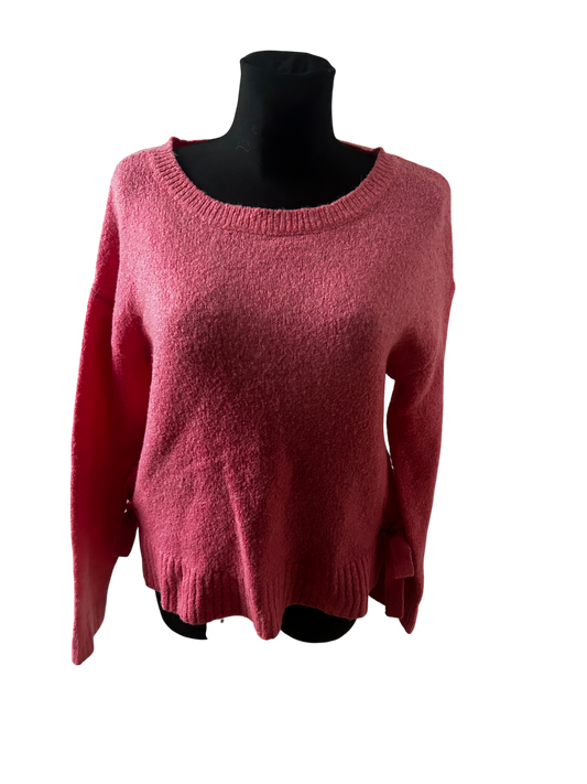 H&M Pullover Damen XS Pink Rundhals Langarm Strick Sweater weich warm Alpaka Mix