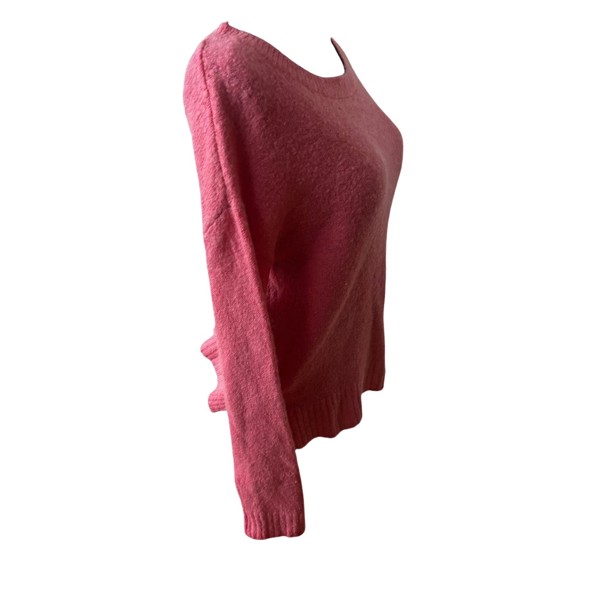 H&M Pullover Damen XS Pink Rundhals Langarm Strick Sweater weich warm Alpaka Mix