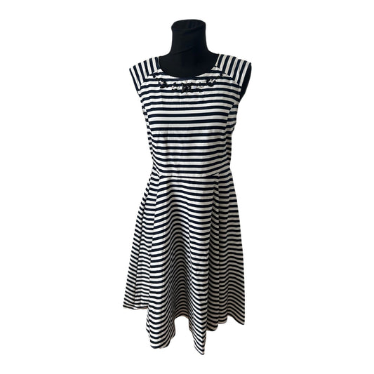Yessica Kleid Damen Gr 40 Marine Weiß Gestreift Maritim Sommer Elegant Chic