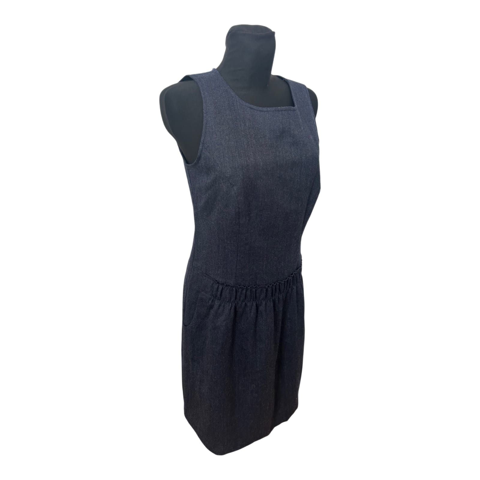Esprit Kleid Damen Gr 40 Dunkelblau Wollmix Etuikleid Business Elegant Chic