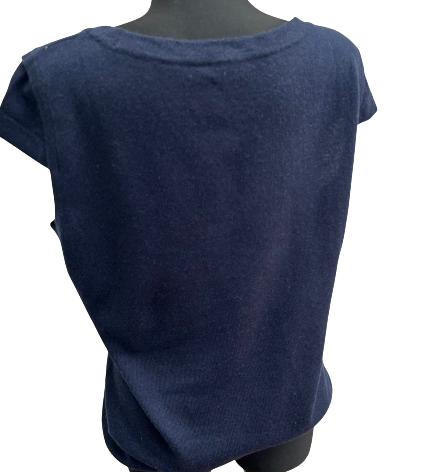 Escada Damen Kaschmir Zweiteiler Gr XL Blau Top Jacke Elegant Luxusstück