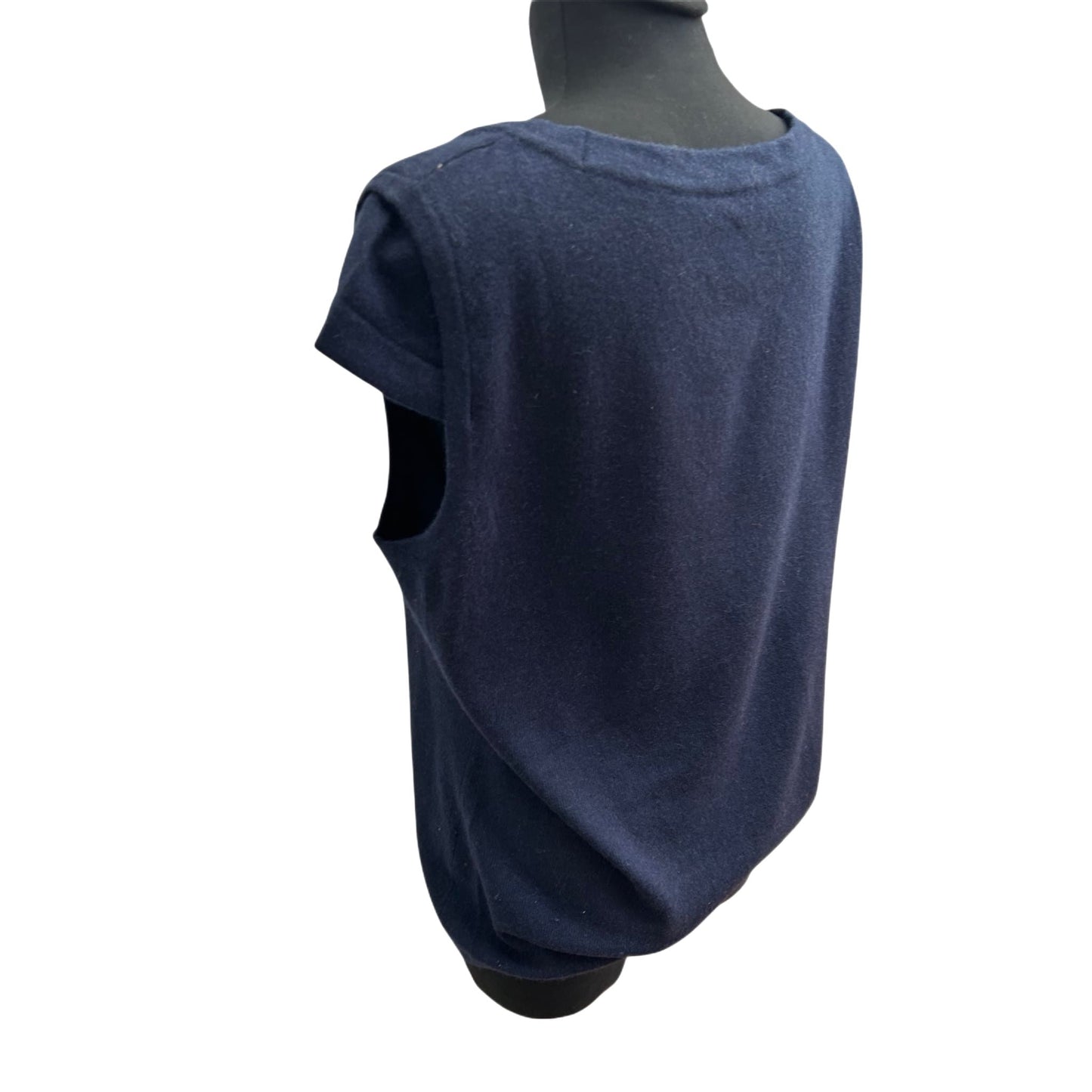 Escada Damen Kaschmir Zweiteiler Gr XL Blau Top Jacke Elegant Luxusstück