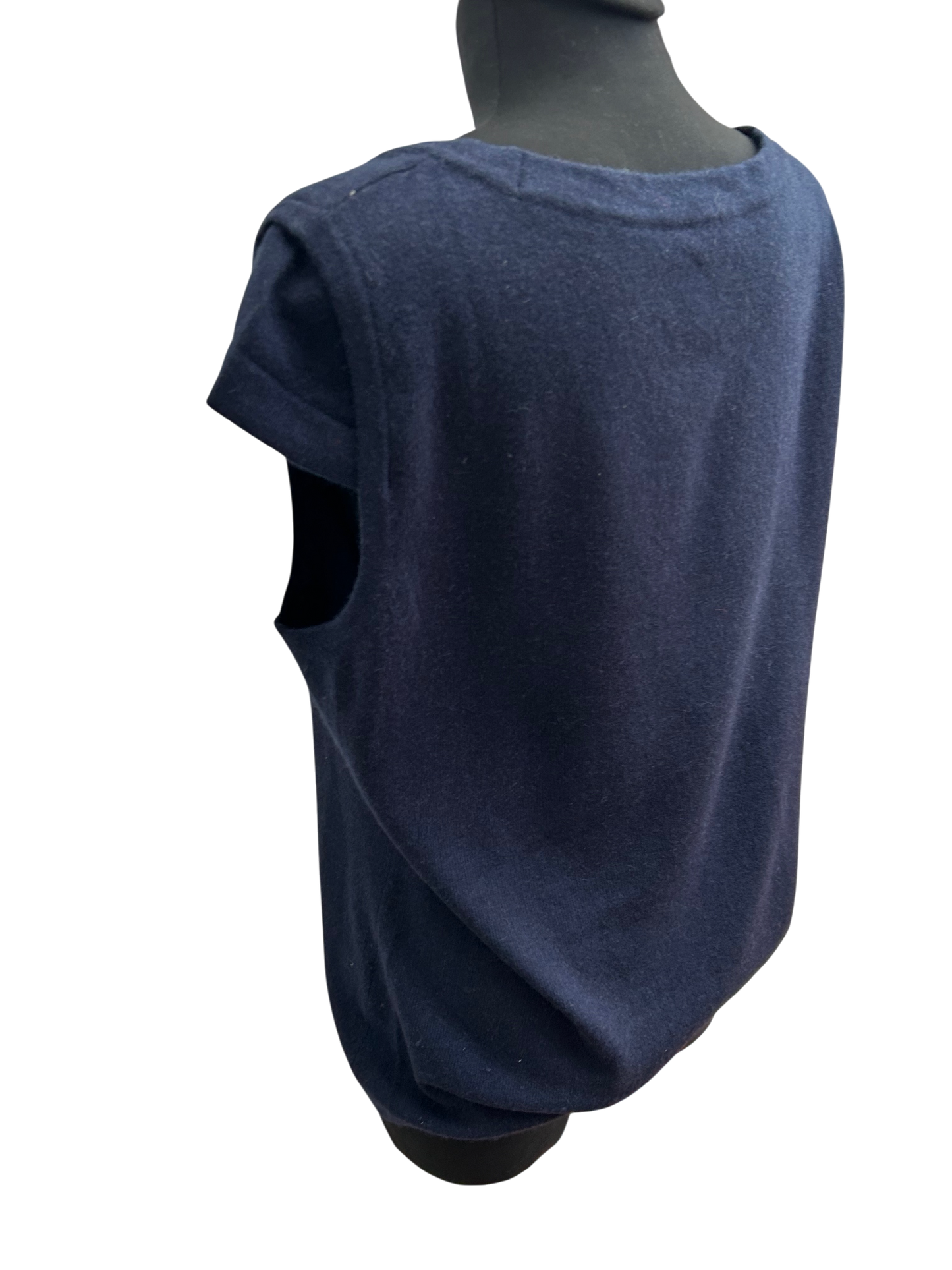 Escada Damen Kaschmir Zweiteiler Gr XL Blau Top Jacke Elegant Luxusstück