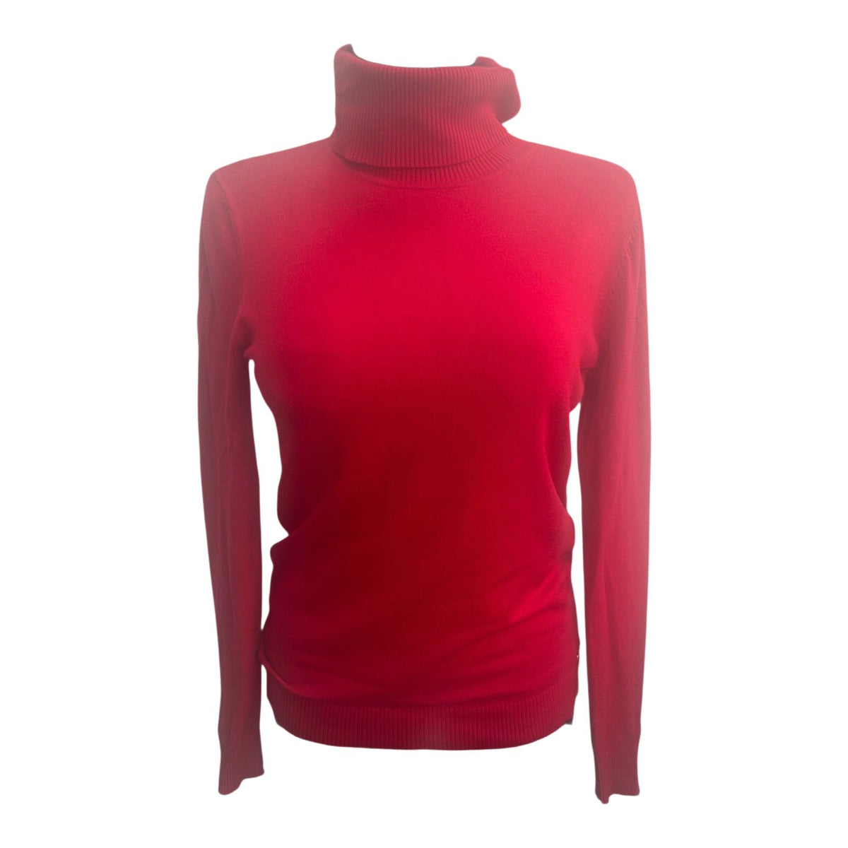 Calvin Klein Pullover Damen Gr S Rot Rollkragen Feinstrick Elegant Basic