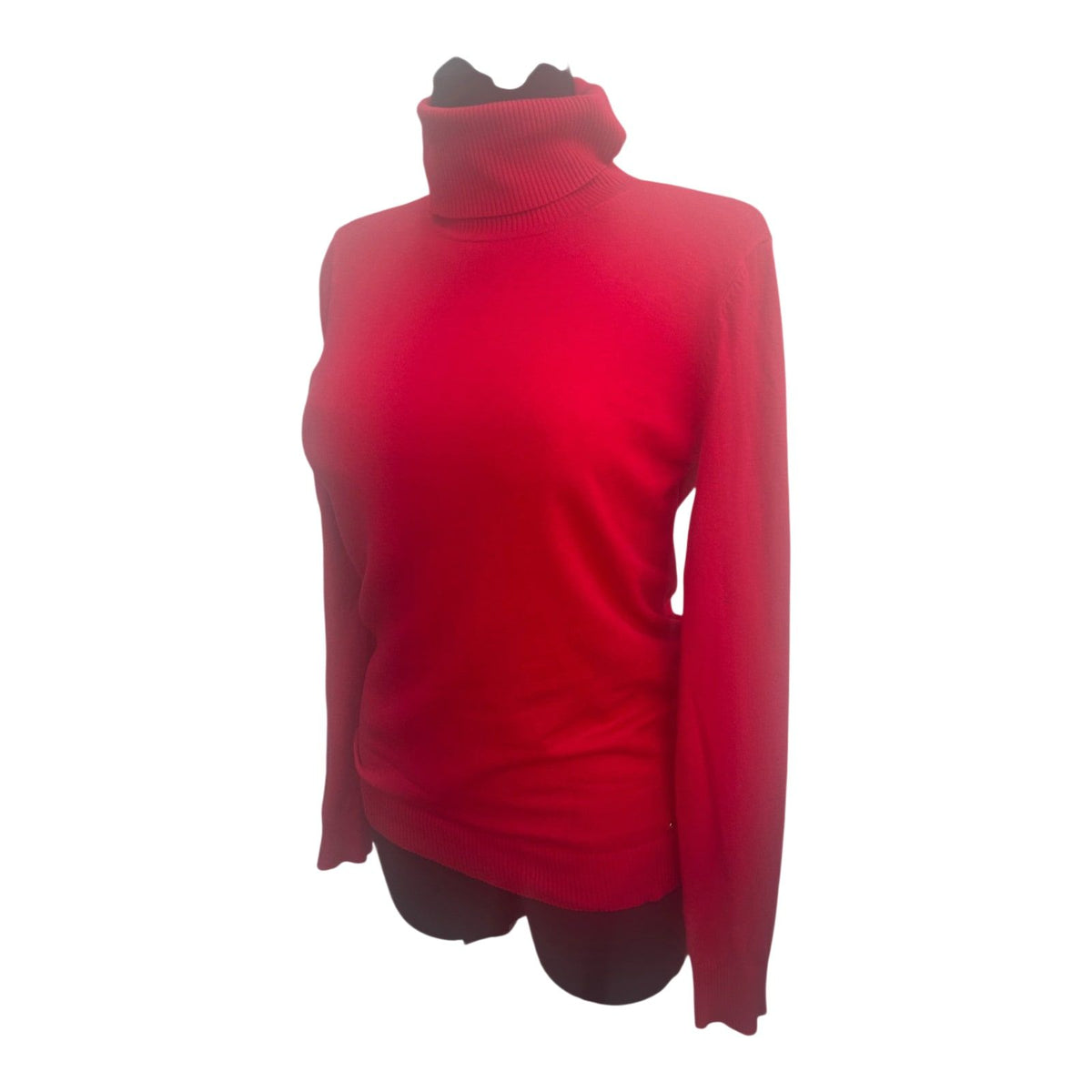 Calvin Klein Pullover Damen Gr S Rot Rollkragen Feinstrick Elegant Basic