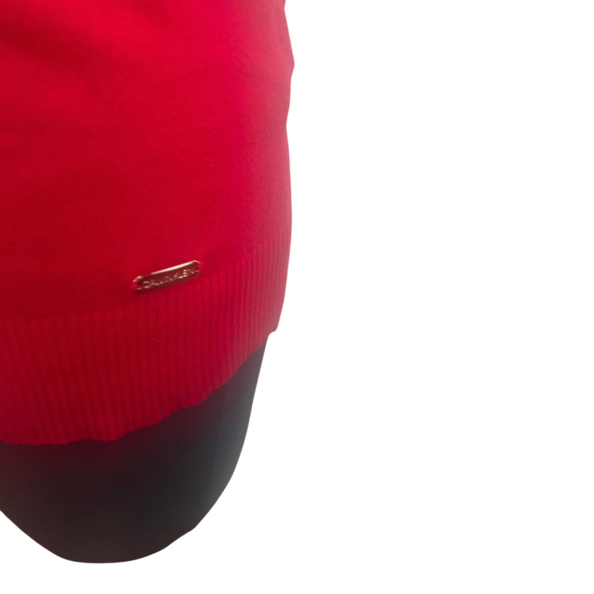 Calvin Klein Pullover Damen Gr S Rot Rollkragen Feinstrick Elegant Basic