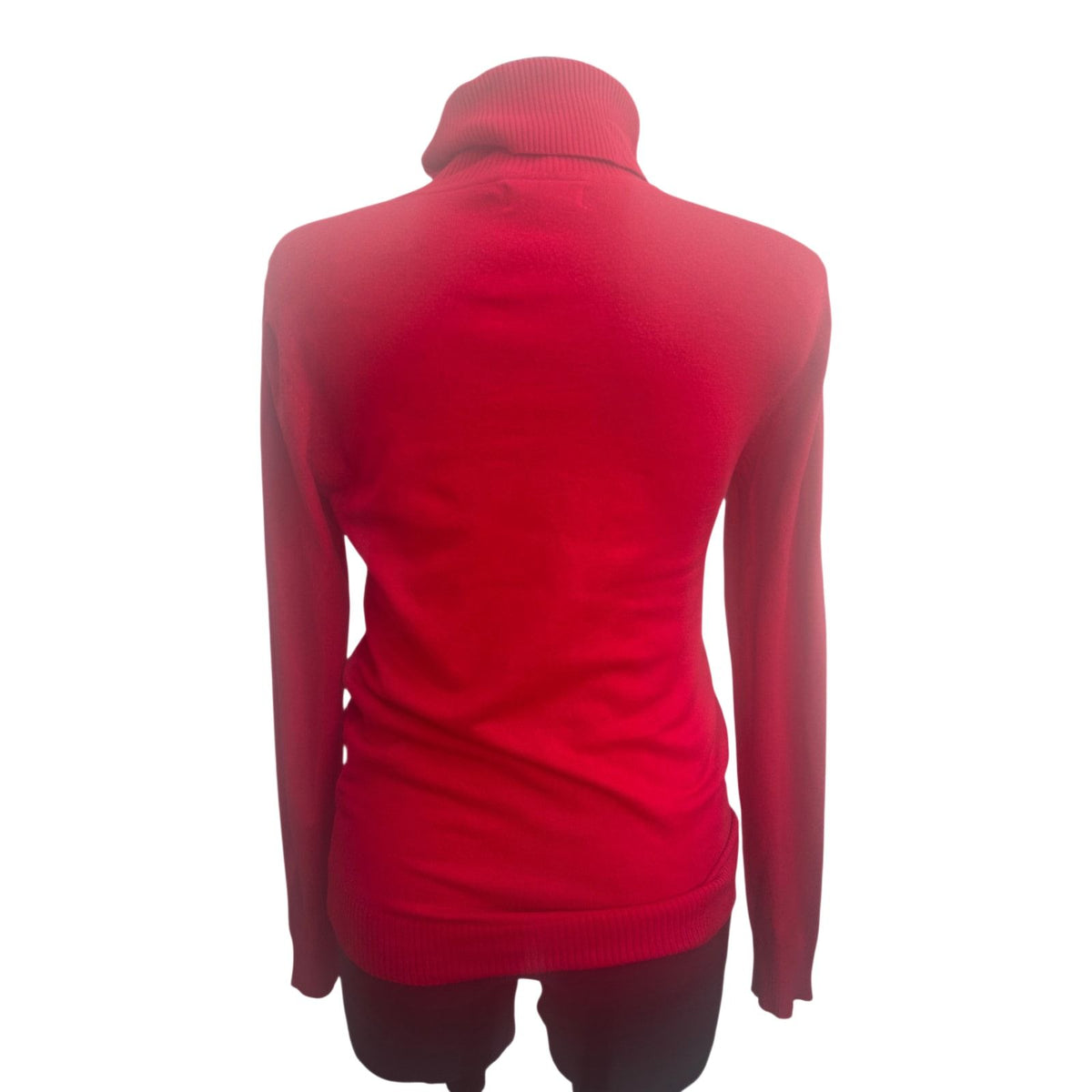 Calvin Klein Pullover Damen Gr S Rot Rollkragen Feinstrick Elegant Basic