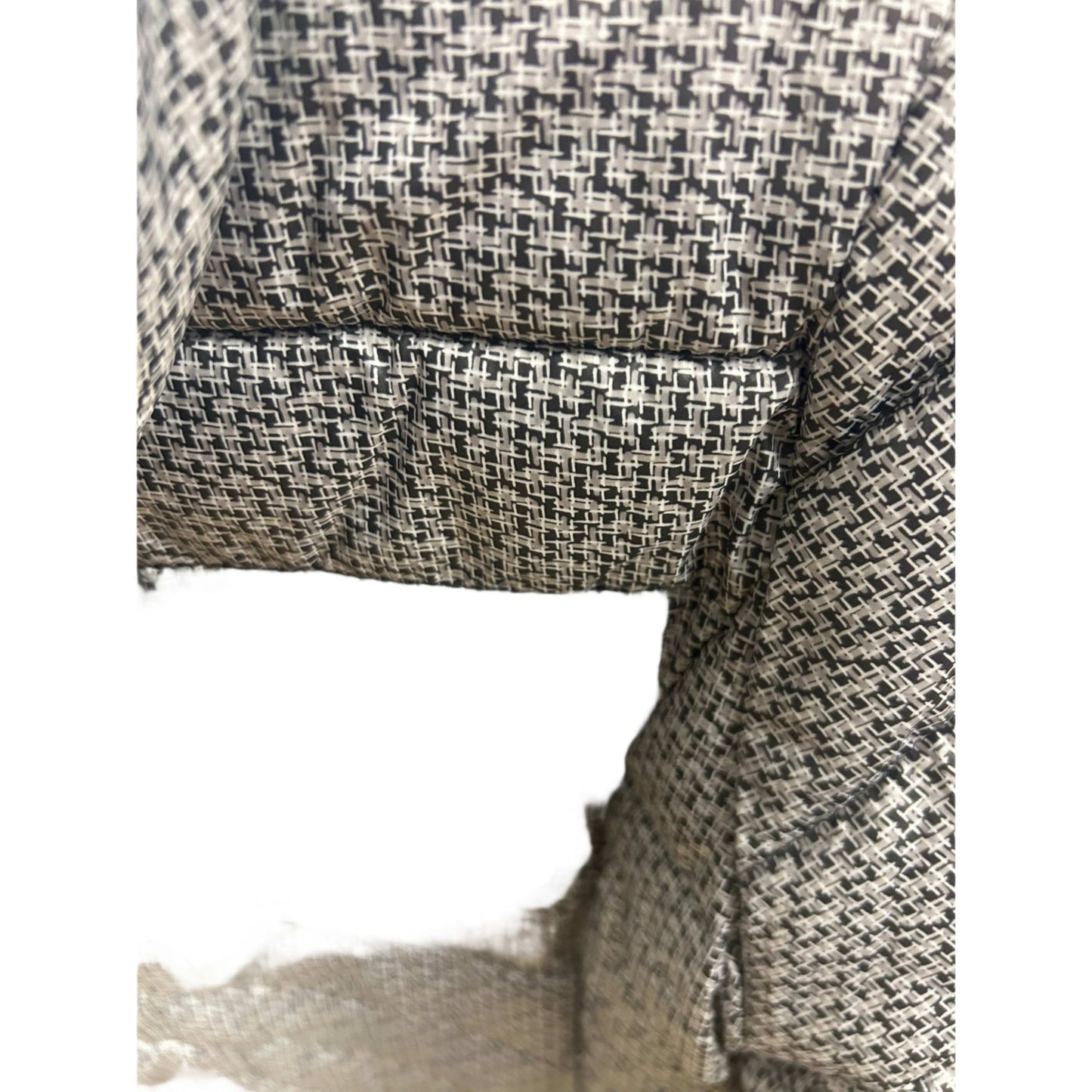 Janina Damenjacke Gr 36 Grau Muster Kapuze Steppjacke Gefüttert 62 cm