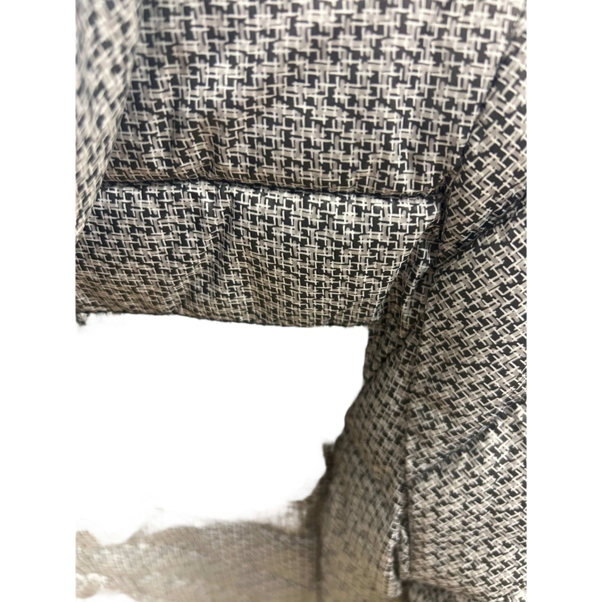 Janina Damenjacke Gr 36 Grau Muster Kapuze Steppjacke Gefüttert 62 cm