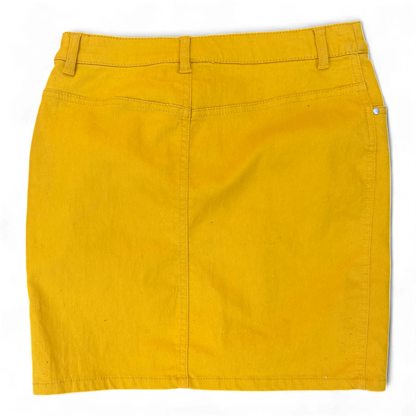 H&M Divided Rock Gelb Größe 38 Minirock Baumwollmix Knopfleiste Sommer