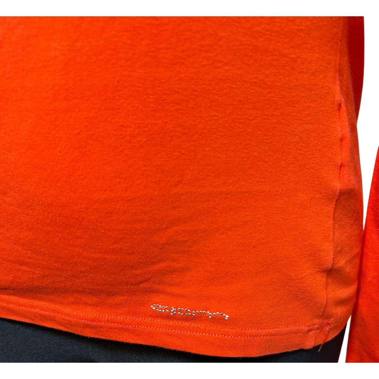 OPM The Collection Rollkragen Shirt Damen Longsleeve Gr S Orange Elastisch Baumwolle