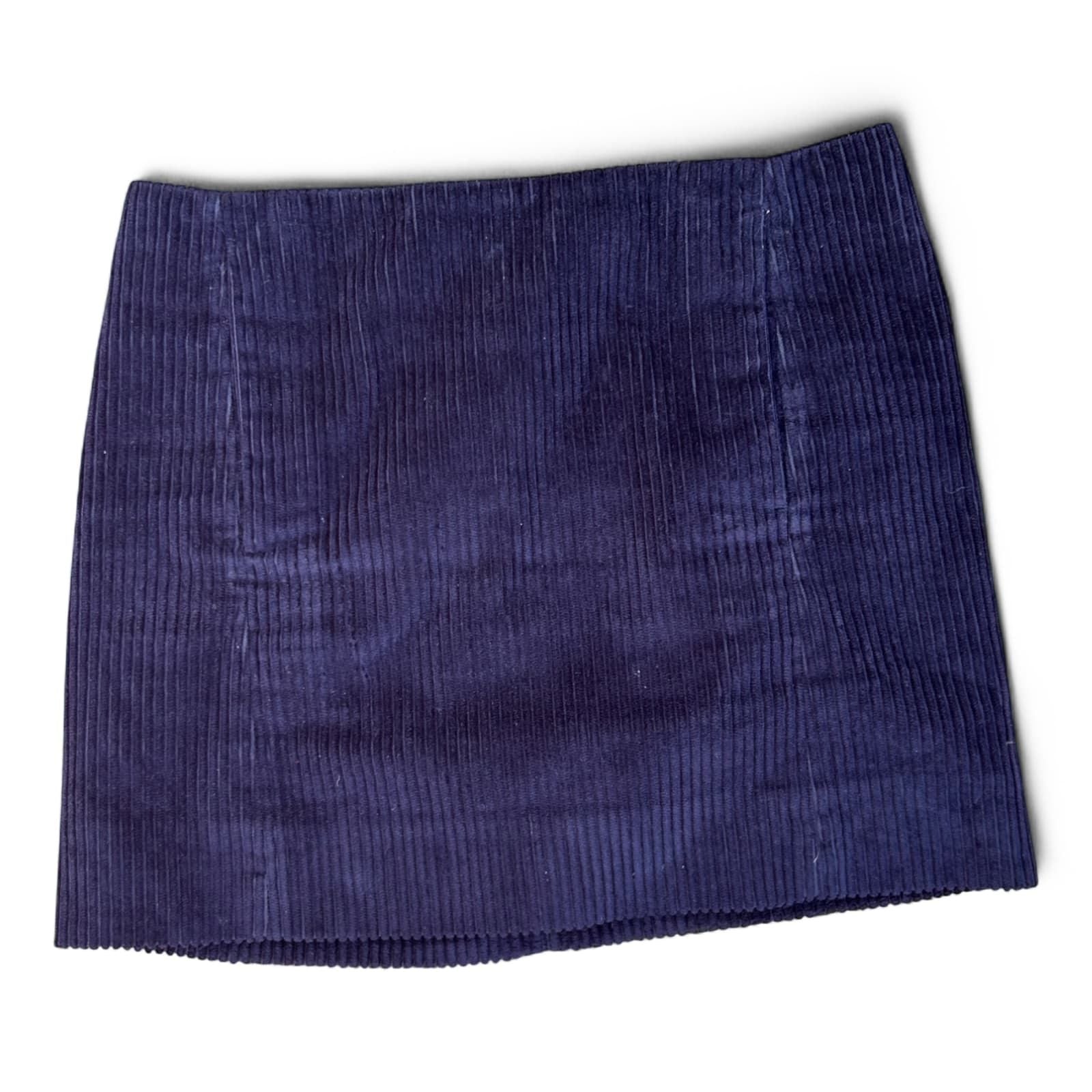 COS Rock 36 Dunkelblau Cord Minirock Baumwolle Stretch Gefüttert Herbst