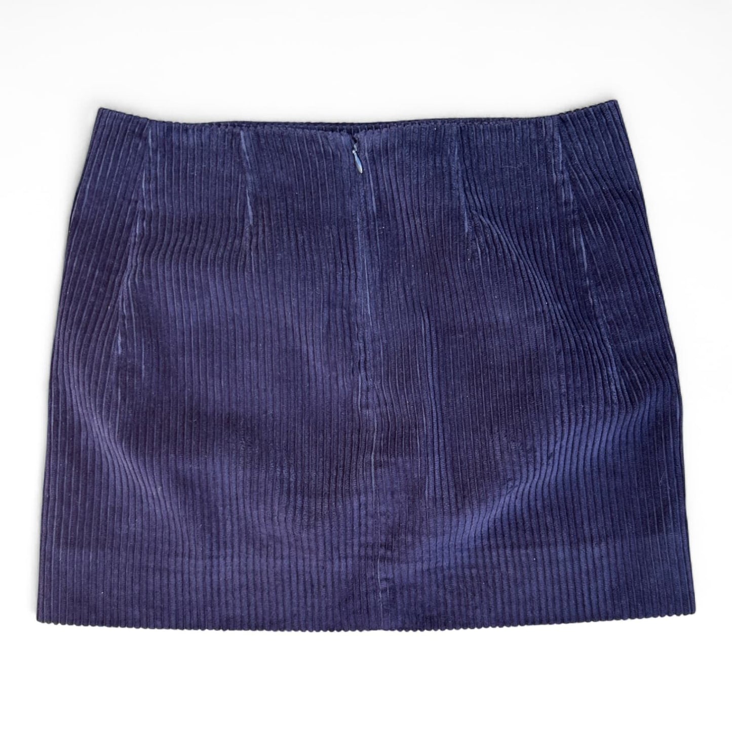COS Rock 36 Dunkelblau Cord Minirock Baumwolle Stretch Gefüttert Herbst