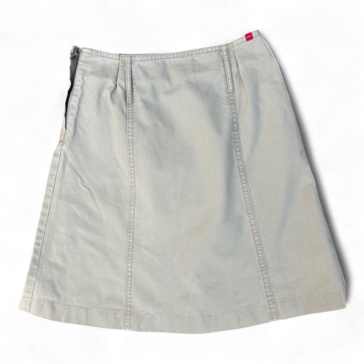 Esprit Damenrock 34 Beige Baumwolle A-Linie Klassisch Sommerrock Elegant