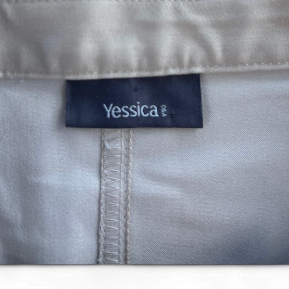 Yessica Damen Rock Größe 36 Beige Wickeloptik Stretch Sommer Elegant