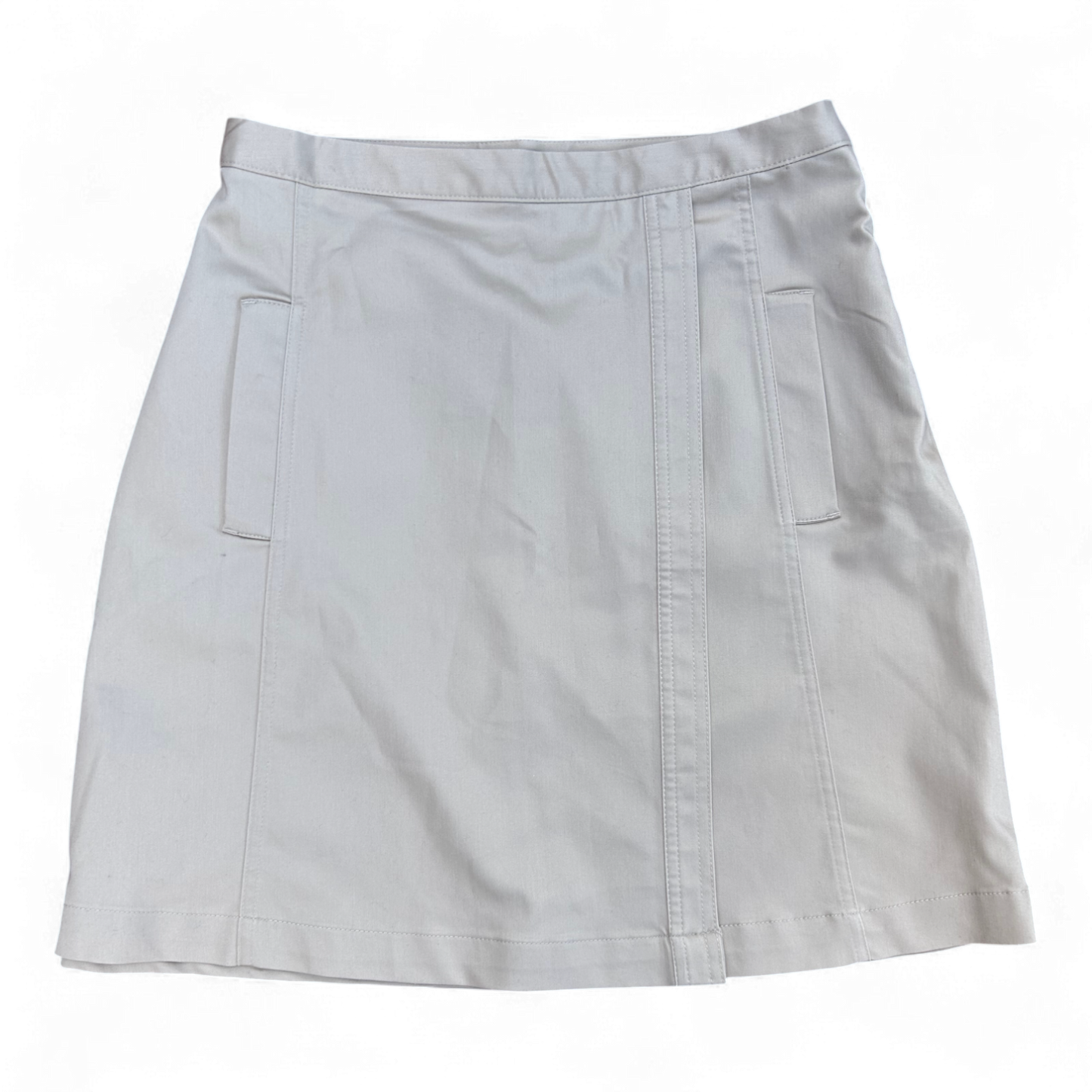 Yessica Damen Rock Größe 36 Beige Wickeloptik Stretch Sommer Elegant