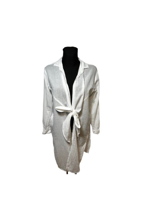 Gimaguas Kleid Strand Tunika Damen Gr M L Baumwolle Weiß Sommer Urlaub Boho Chic