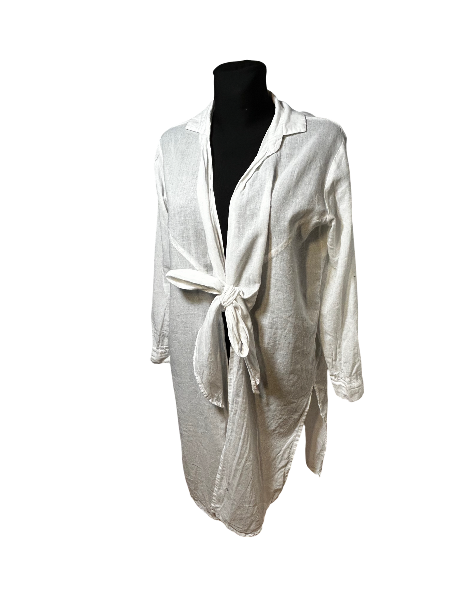 Gimaguas Kleid Strand Tunika Damen Gr M L Baumwolle Weiß Sommer Urlaub Boho Chic