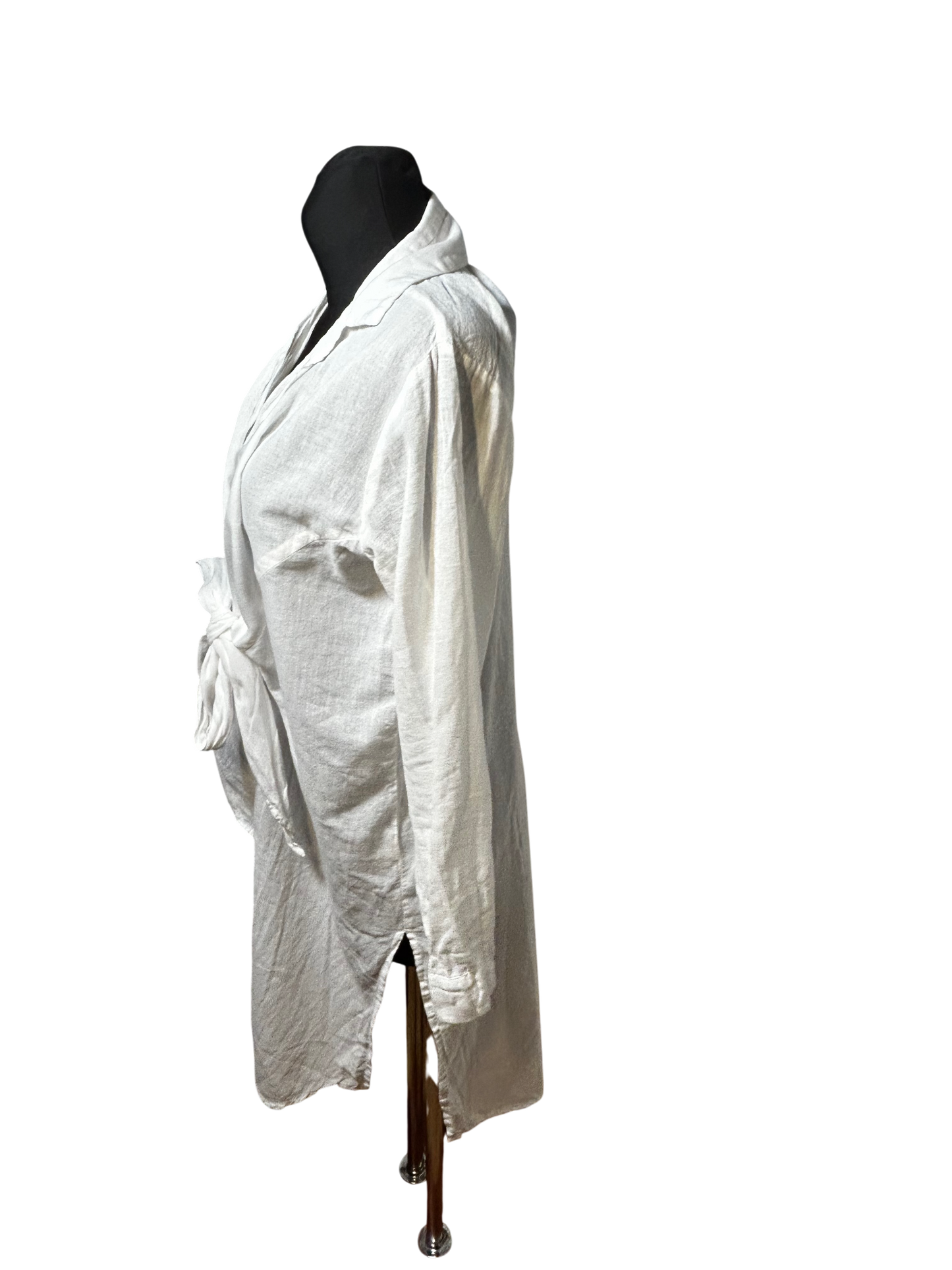 Gimaguas Kleid Strand Tunika Damen Gr M L Baumwolle Weiß Sommer Urlaub Boho Chic