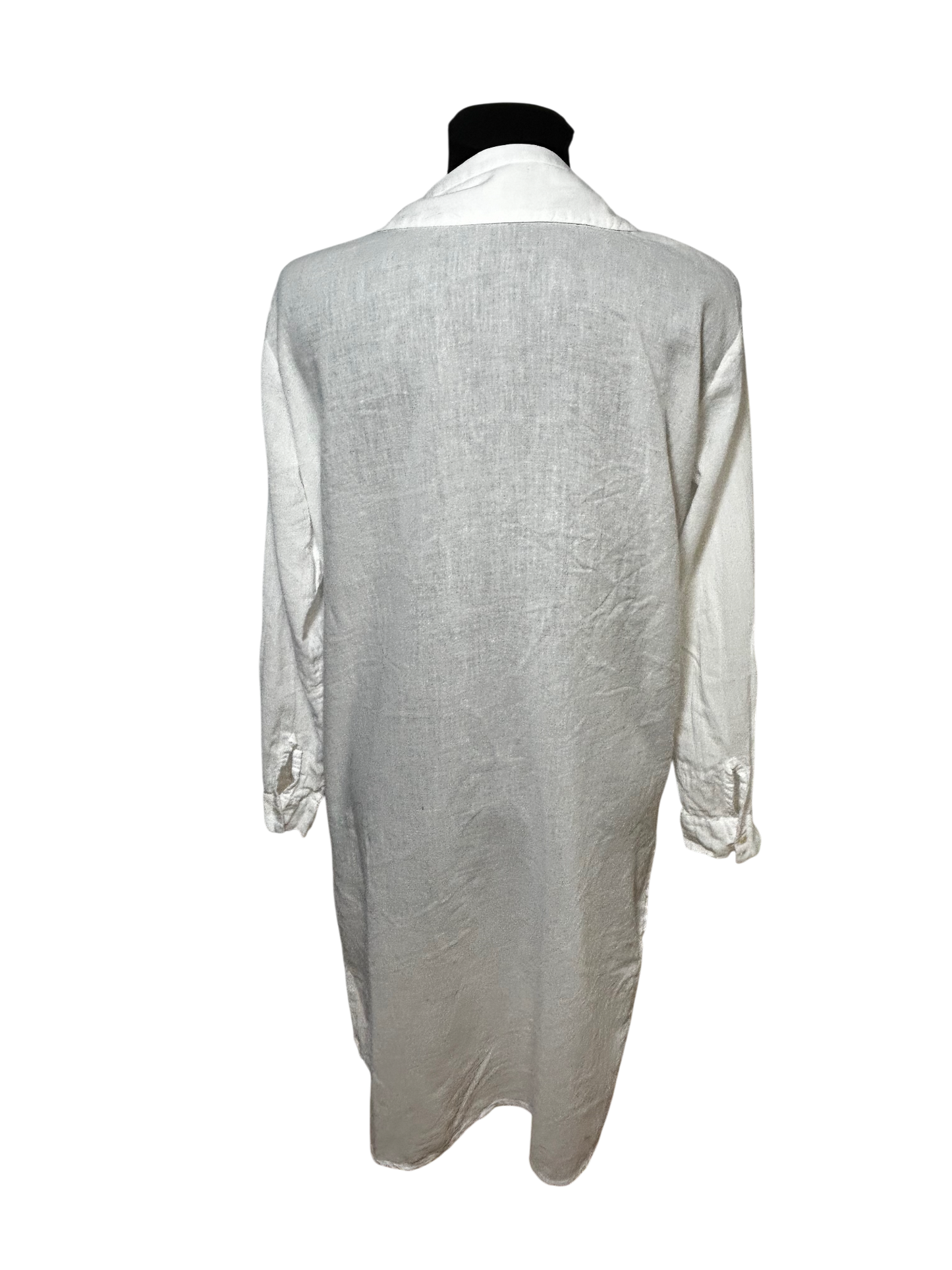 Gimaguas Kleid Strand Tunika Damen Gr M L Baumwolle Weiß Sommer Urlaub Boho Chic