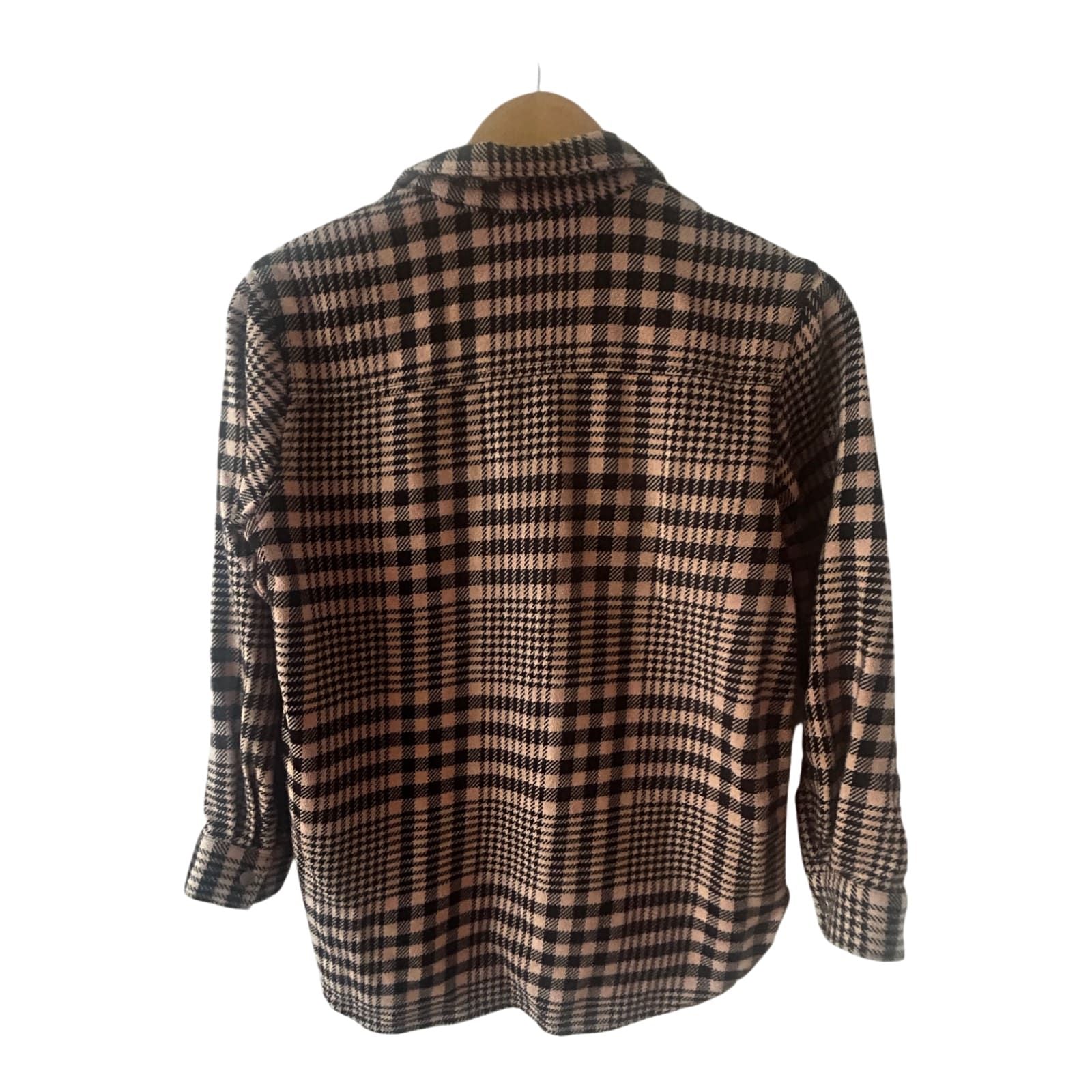 H&M Mädchen Bluse Hemd Gr 158 Rosa Kariert Langarm Baumwolle