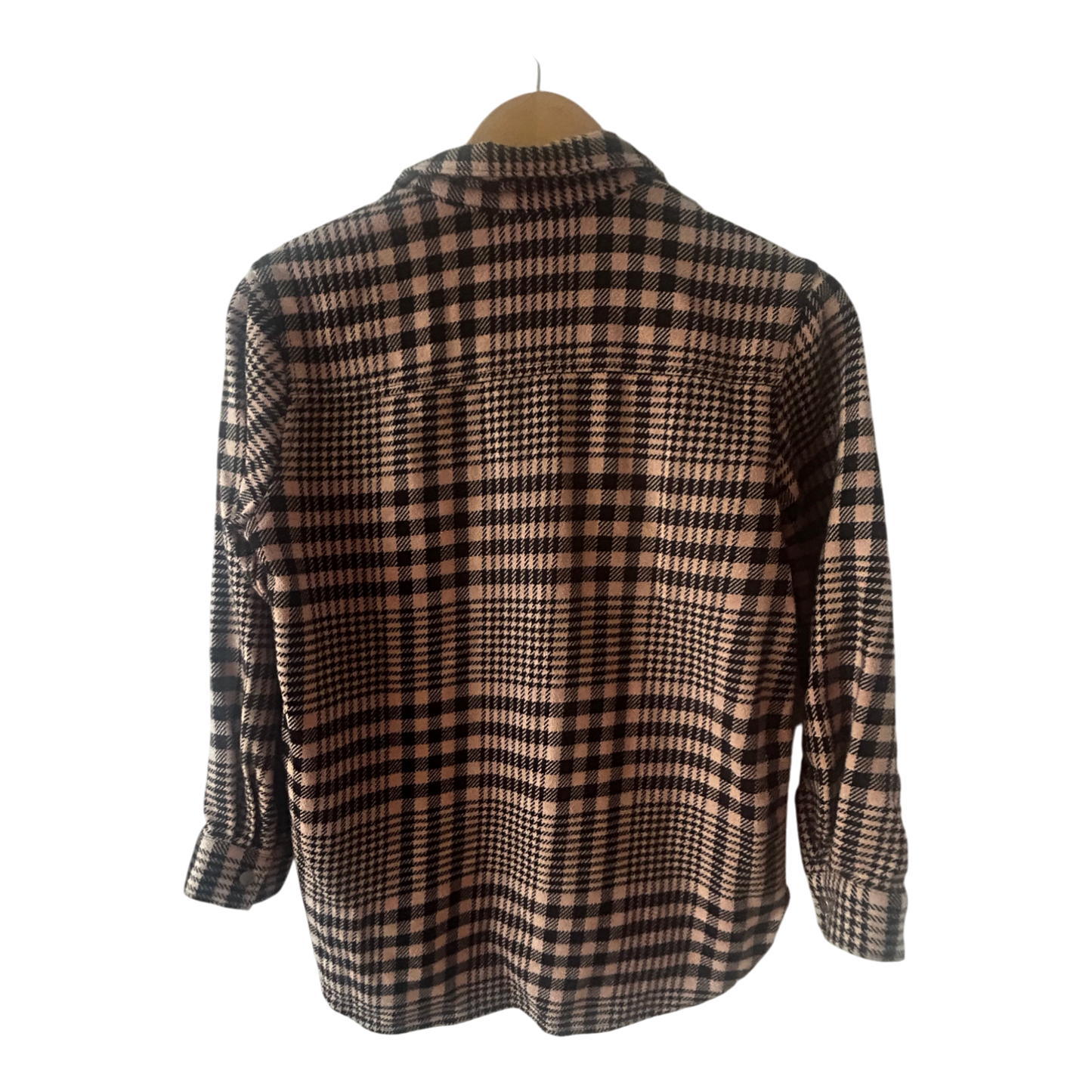 H&M Mädchen Bluse Hemd Gr 158 Rosa Kariert Langarm Baumwolle