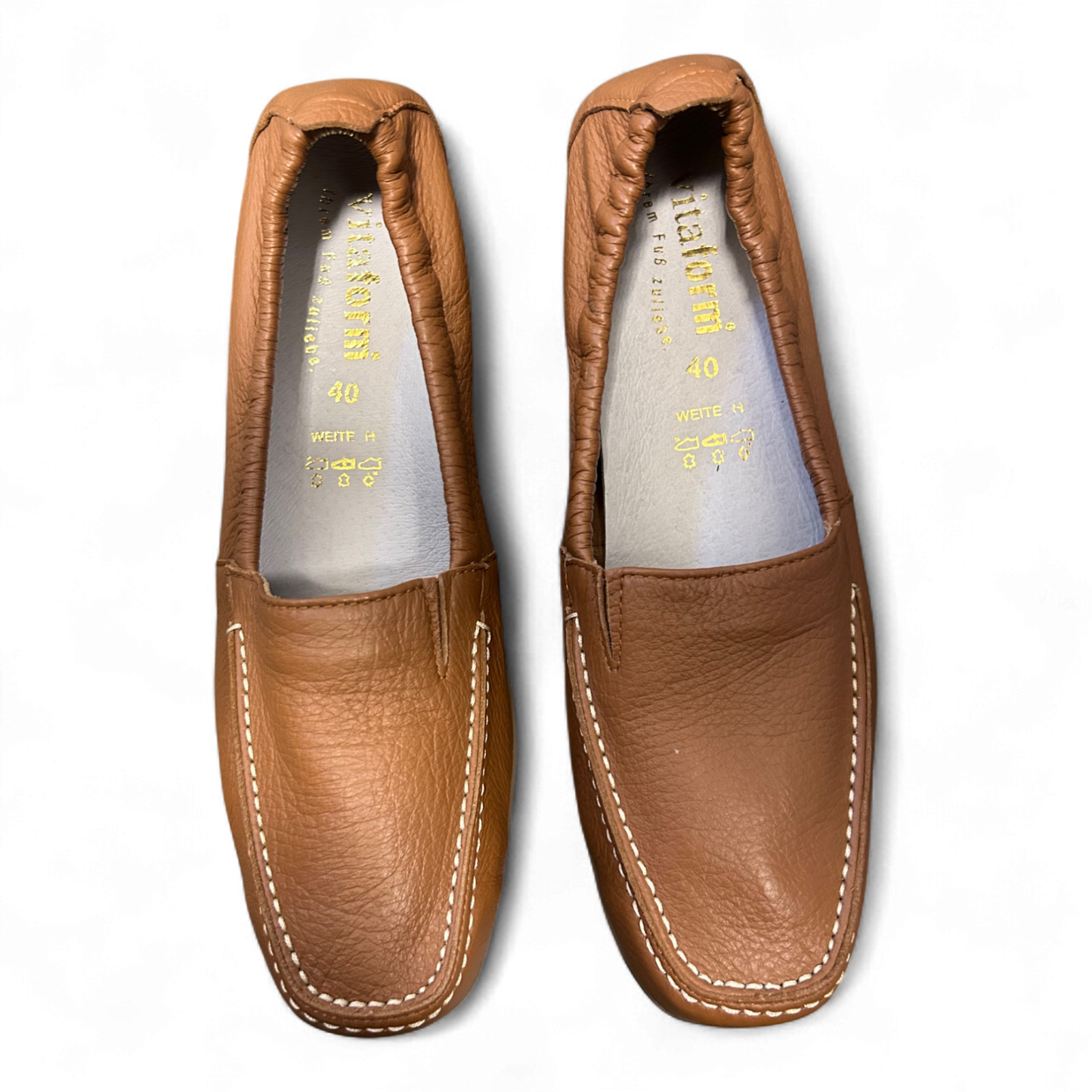 Vitaform Damen Slipper Leder Komfortschuh Weite H Gr 40 Braun Neu Bequem Alltag (Kopie)